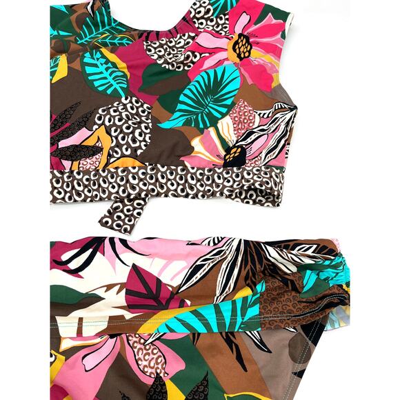 Bleu Rod Beattie Run Wild Pink & Brown Swim Bikini Bottom NWT 4 - Picture 6 of 6